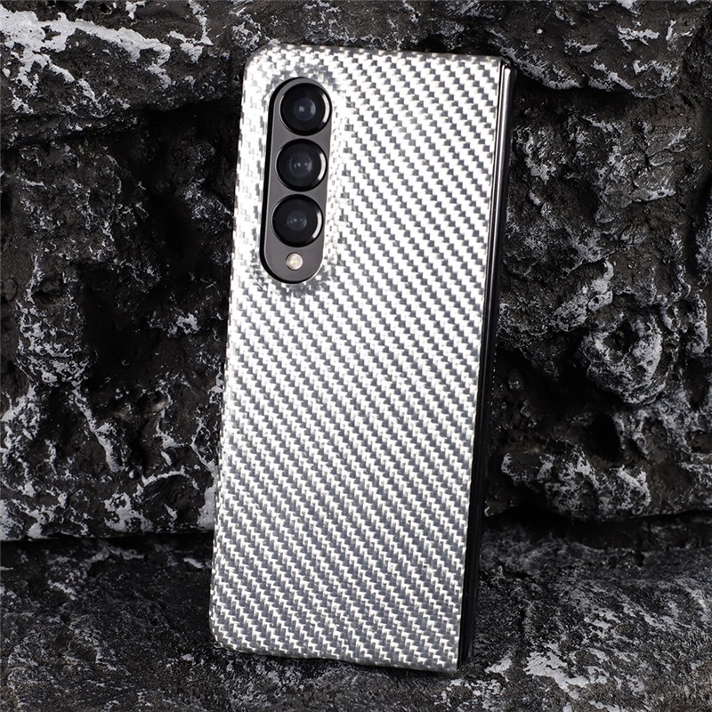 ألياف الكربون الأصلية Aramid Slim Cases for Samsung Galaxy Z Fold 4 Glossy Armor Cover1531281