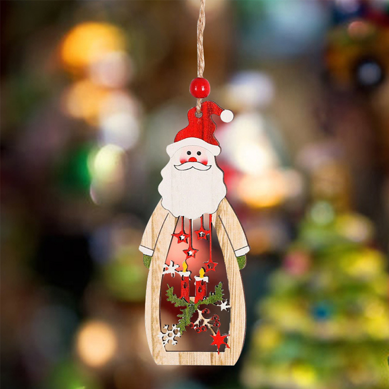 Autres Fournitures De Fête D'événement En Bois Décoration De Noël Père Noël Pendentif Suspendu DIY Arbre De Noël Année Décor À La Maison Cadeaux Ornements Drôles 220908