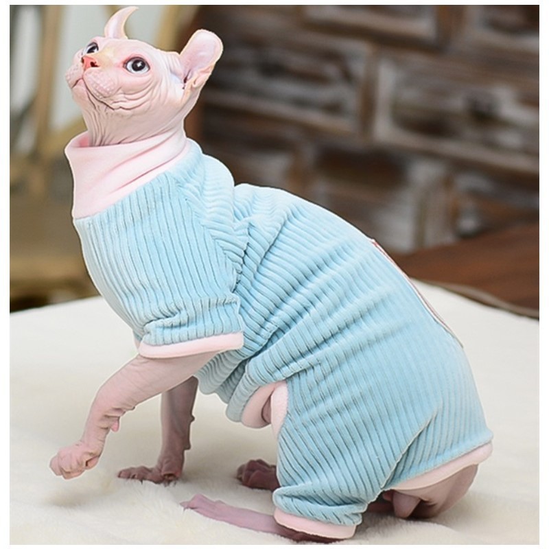 Katzenkostüme Winter Sphinx Katzenkleidung Warme haarlose Kätzchen Fleece Overalls Haustiere Overall Hoodies für kleine Hunde Outfit Katzen Kostümzubehör 220908