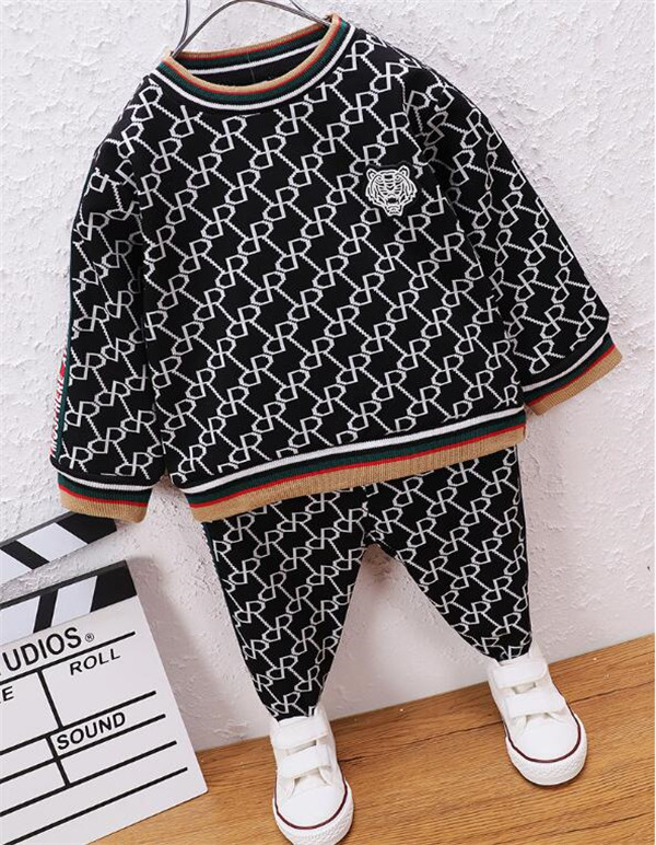 2022 Autumn New Children's Set Fashion Kids Clothes Boy and Girls Cotton Sweater Pants Tow Piece Passar Children Girl Clothing Casual Outfits