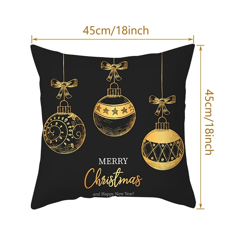 Outra festa de eventos suprimentos de Natal Cushion Capa Decorações alegres para o ornamento de casa Navidad Noel Natal Presentes Happy 220908