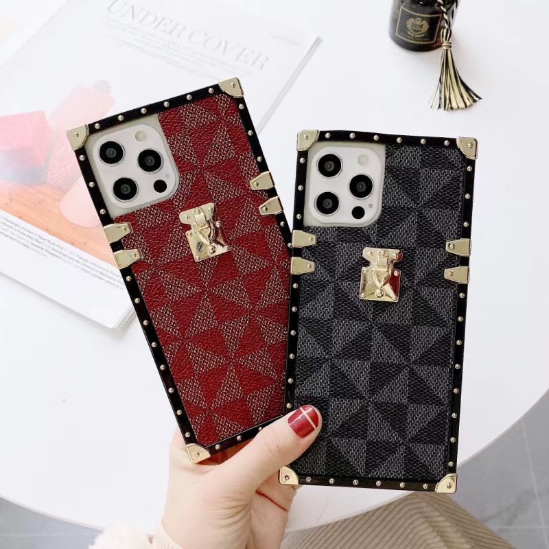 Plaid square Phone Cases For iPhone 14Pro 13 12 prevention shells