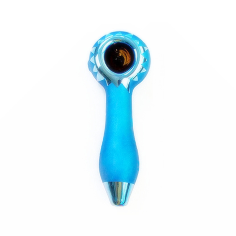 Cool Colorful More Pattern Thick Glass Pipes Portable Design Spoon Bowl Dry Herb Tobacco Filter Bong Handpipe Handmade Oil Rigs Smoking Cigarette Holder