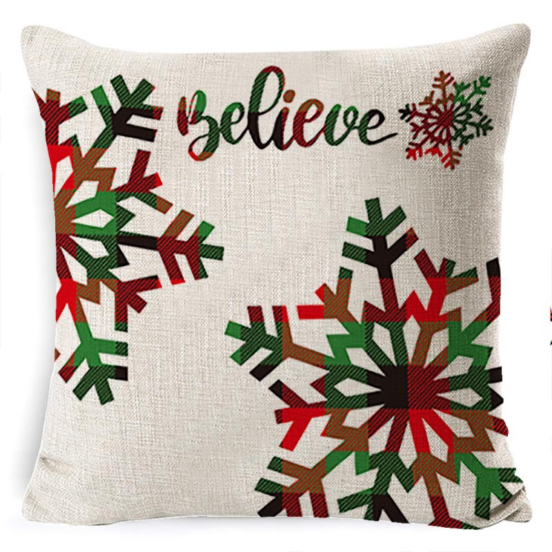 designer pillowcase Christmas Pillow Cover Elk Home European Linen Sofa Covers Pillows Cover Festive Party Cushion