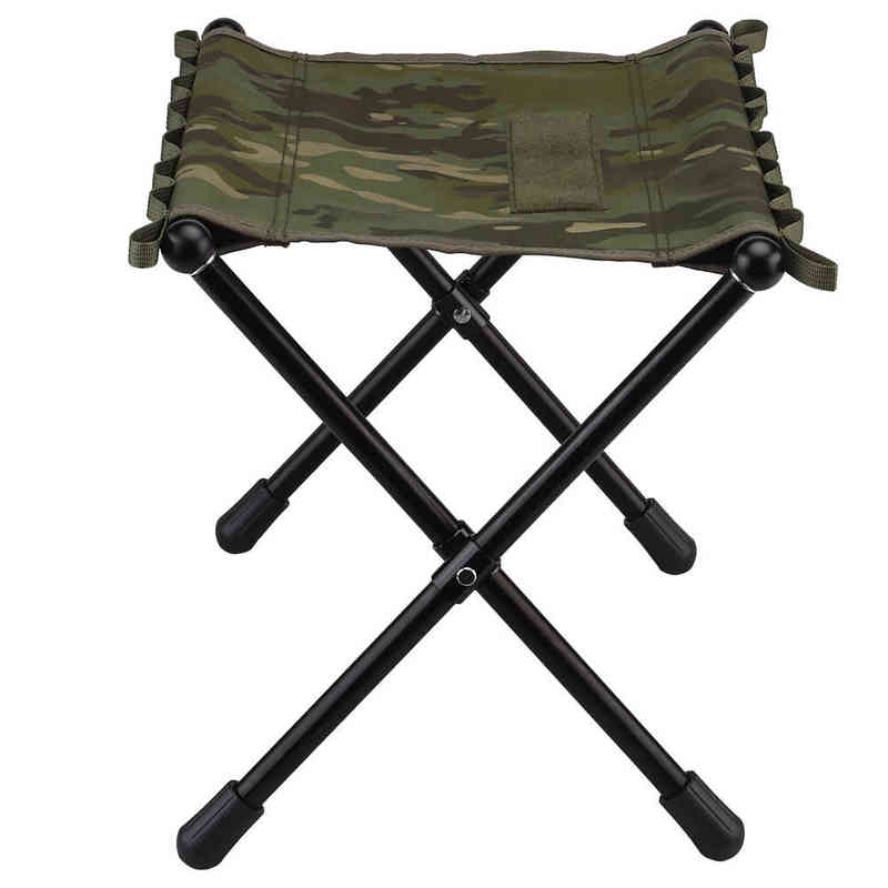 Meble obozowe na zewnątrz aluminium Składane krzesło kempingowe Stool Rynek Tactical Multicam Portable Lekkie krzesło U Księżyc 0909