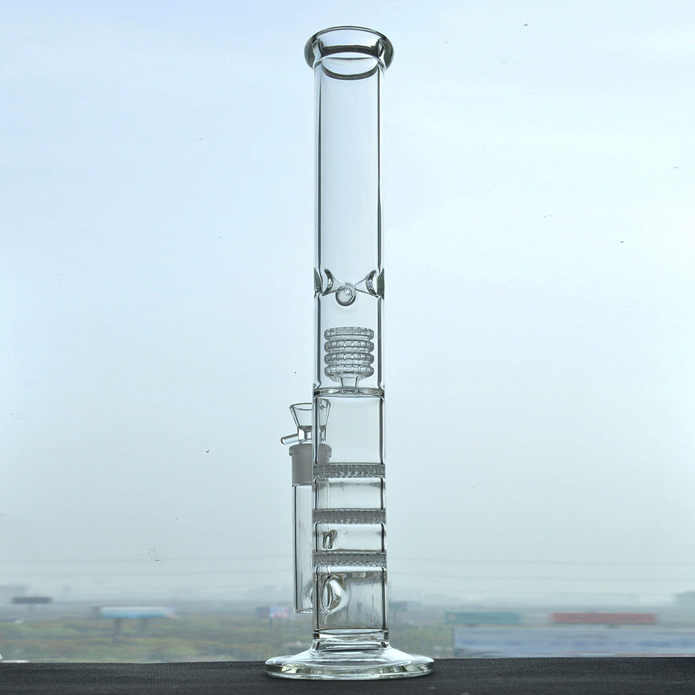 15,8 Zoll dicker Glas-Wasserpfeifen-Bong-Bubbler mit Wabenmatrix, Perc-Tall-Ölbrenner, Dab-Rig-Wasserpfeifen zum Rauchen mit 18-mm-Verbindung