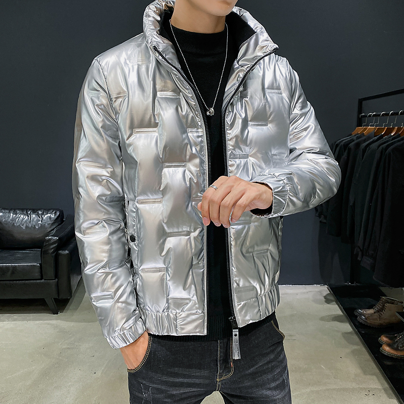 Mens Down Parkas Winter Brand Student Slim Fit Mens Embossed Light Down Jackets Keep Warm 220909