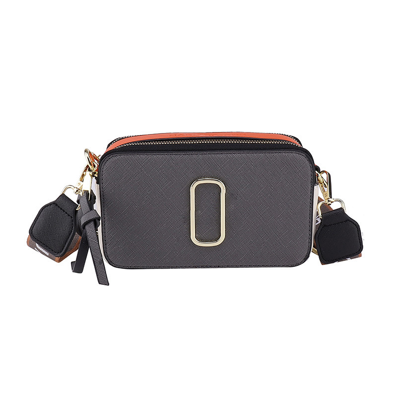 The Snapshot Small Camera Style Bag Leather Designer Bags Dual Top Zip Closure Crossbody Women Removable and Adjustable Webbing Strap Shoulder Bag Purses