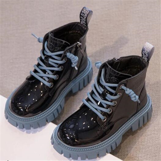 Stivali da neve bambini Stivali Martin impermeabili in pelle PU Stivaletti ragazzi ragazze Autunno Inverno Scarpe bambini Sneakers alla moda