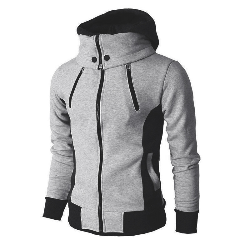 Sweats à capuche pour hommes Sweats Zipper Hommes Vestes Automne Hiver Casual Polaire Manteaux Bomber Veste Col Écharpe De Mode À Capuche Mâle Outwear Slim Fit Sweat À Capuche 220909