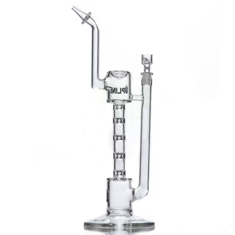 Heady Upline Glass Bong Hookahs with Spline Perc and Matching Accesories Matrix Percolator Oil Rig Bubbler Pipes with 14 mm Joint