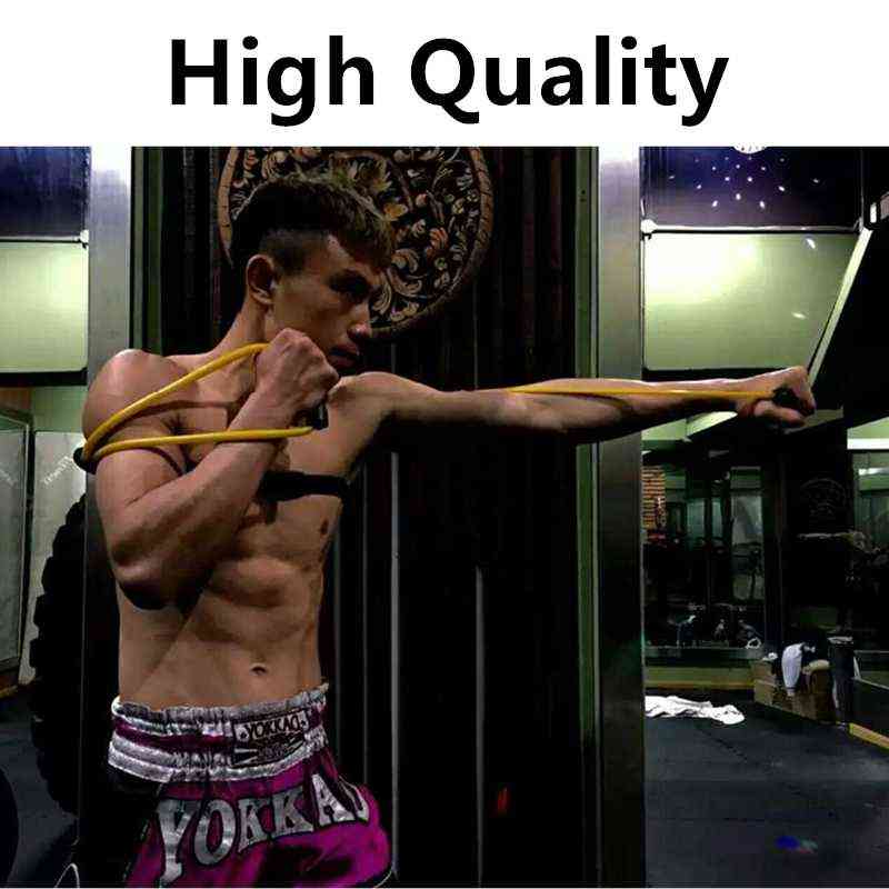 Bands MMA Shadow Boxing Resistance Band Rubber Speed ​​Training Pull Rope Muay Thai Karate CrossFit Workout Power Strength Equipment 0908