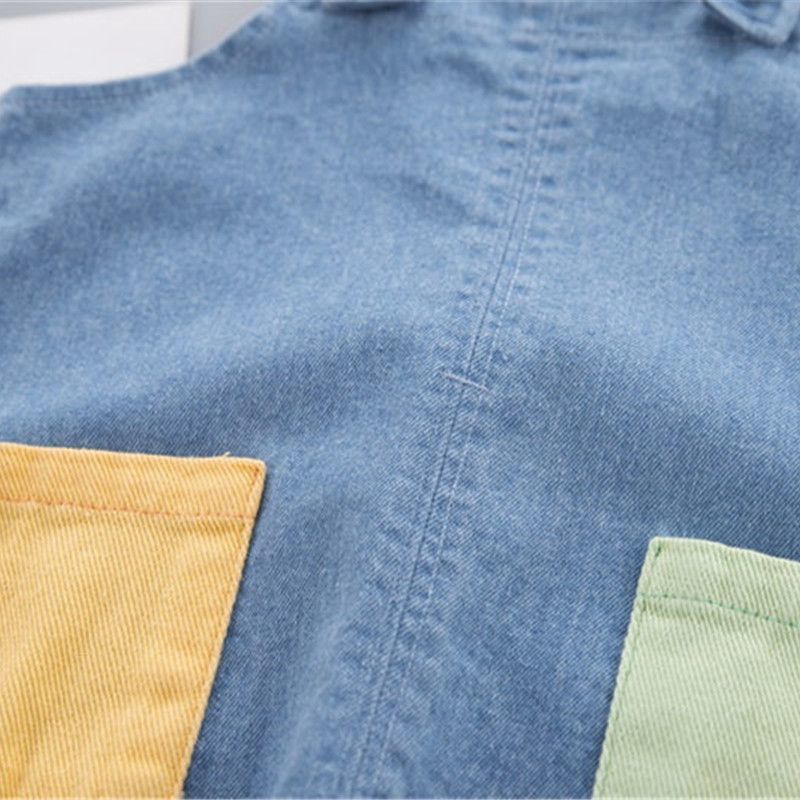 Overalls Kids Baby Boys Girls Denim Jeans patchwork Overalls Toddler Fashion Infant Boy Girl Playsuit Clothes Clothing 220909