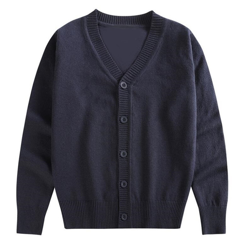 Pullover School Uniform Teen Clothes Toddler Knitted Sweater Boys Girls Cardigan Long Sleeve Children Outerwear Kids Sweater Jacket 220909