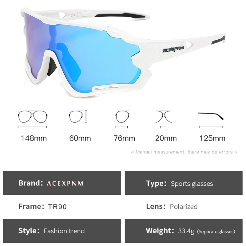 Lunettes de plein air ACEXPNM polarisées VTT lunettes de cyclisme lunettes de sport UV400 4 lentilles hommes femmes lunettes de soleil 220908