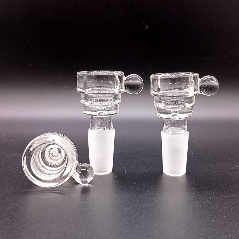 Ciotola in vetro trasparente bong generici Altri accessori fumatori Maschio 14mm 18mm Mini 2,5 pollici Tube Rigs