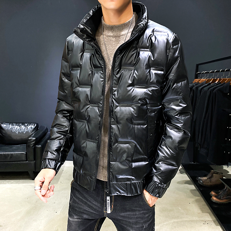 Mens Down Parkas Winter Brand Student Slim Fit Mens Embossed Light Down Jackets Keep Warm 220909