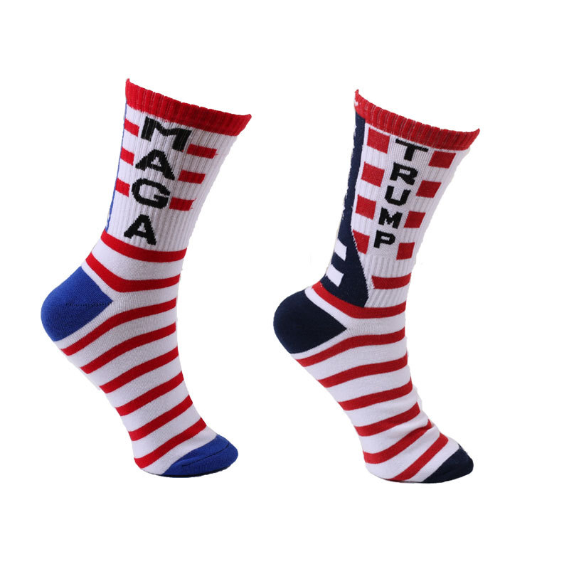 NEW Decor Socks Donald Trump MAGA General Election Stars Striped Casual Unisex Stocking