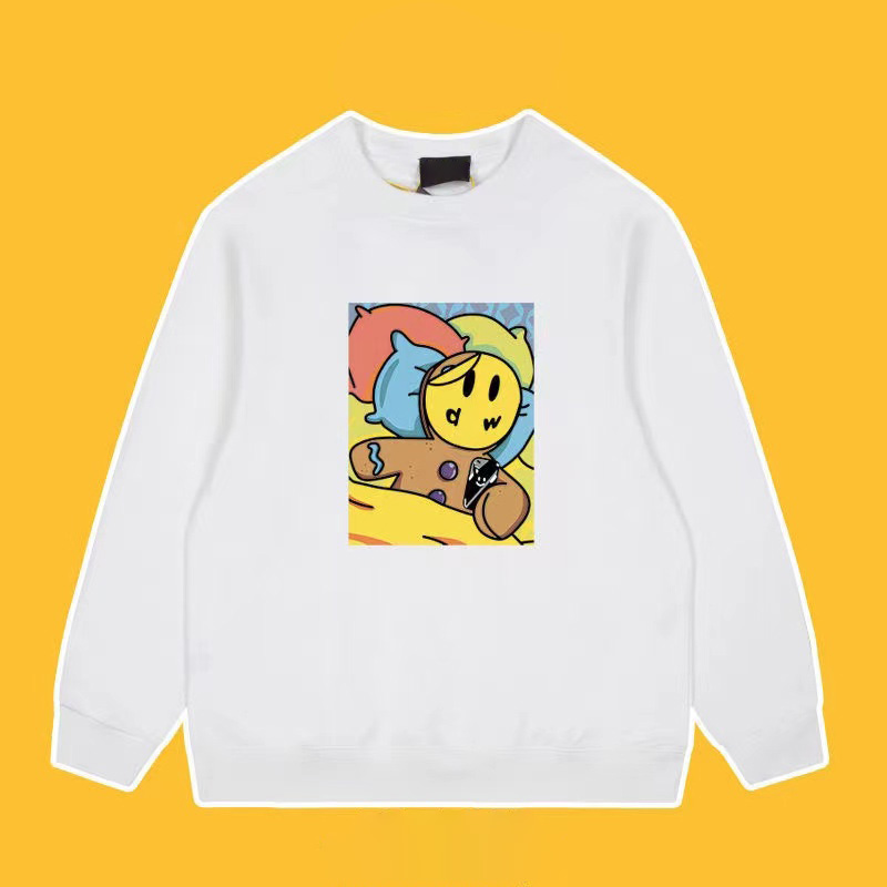 Quality Draw Hoodie Winter Cotton Liner Smile Anime Y2k Men Sweatshirts Causal Hot Plain Drews Barrier Soft Streetwear Young Man ENTI