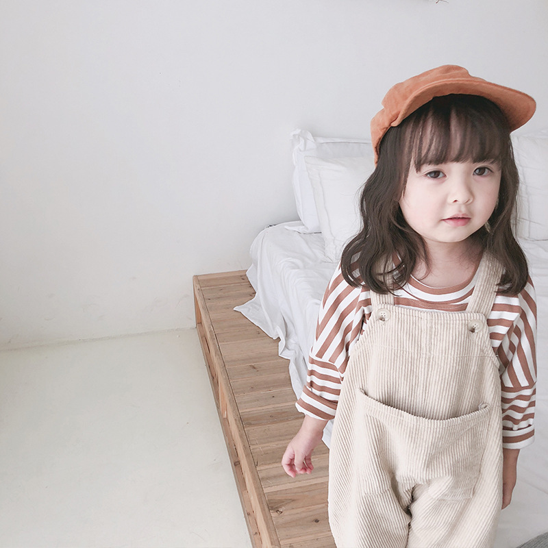 Overalls Children Toddler Boys Kids Solid Overalls Suspender Trousers Casual Corduroy Baby Bib Pants Solid Outwear 9M5T 220909