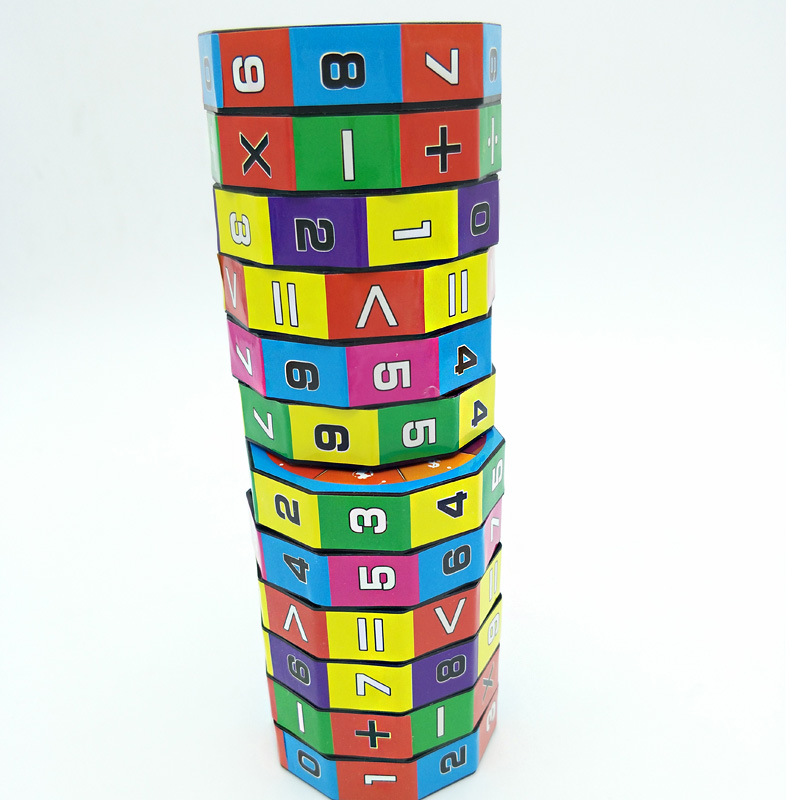Barn Early Education Toys 6 Lager Matematik Kub avtagbar Aritmetiska cylindrar Number Kub f￶r Students Kids Gift