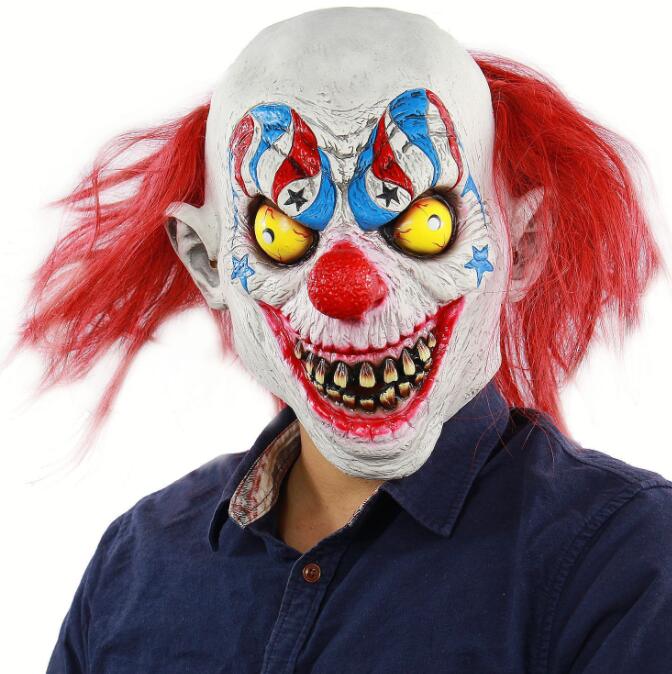 Главная смешная клоун, маска, маска танец косплей латекс, вечеринка шлем, костюмы, костюмы, опор