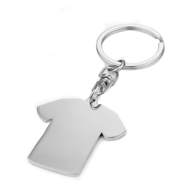 Bag Parts Sublimation DIY White Blank Metal Footable T-shirt Keychain