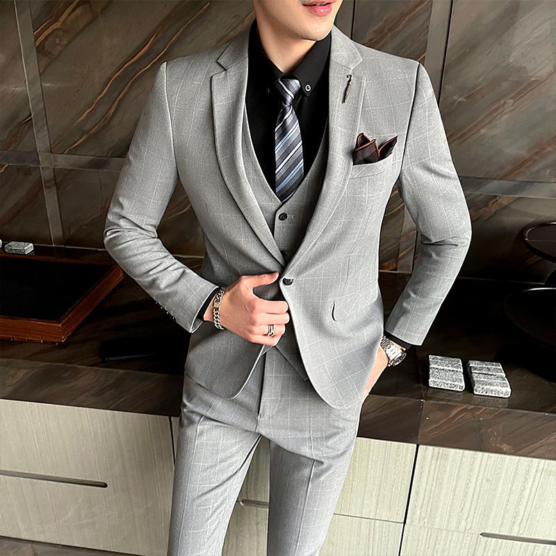 Men's Suits Blazers Boutique 5XLBlazer Vest Trousers Men's Elegant Fashion Business A Variety of Gentlemen Casual Formal Suit Three-piece Suit 220909