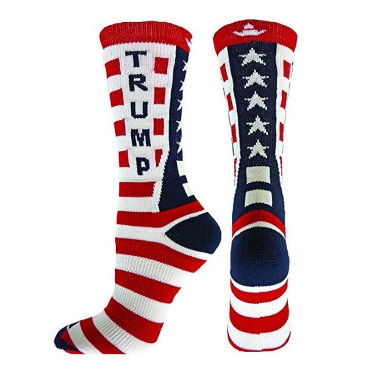 NEW Decor Socks Donald Trump MAGA General Election Stars Striped Casual Unisex Stocking