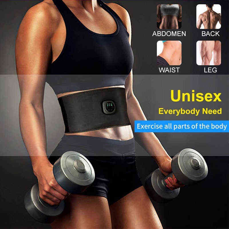 Équipement intégré EMS électrique abdominale corps minceur ceinture ceinture Smart Abdomen stimulateur musculaire Abs formateur Fitness perdre du poids brûlure des graisses 0908