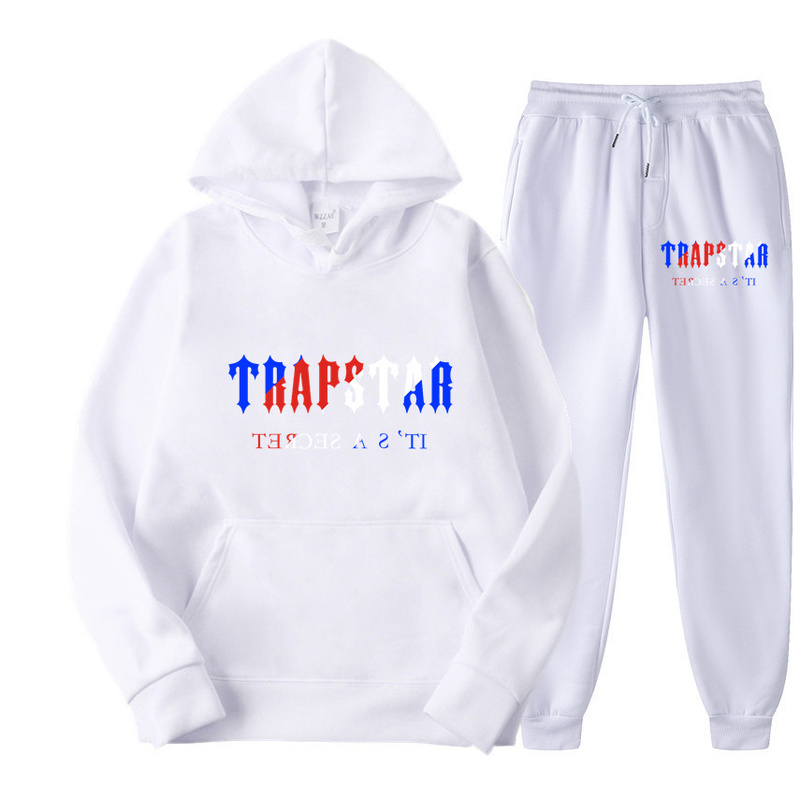 Survêtements pour hommes Survêtement TRAPSTAR Marque Imprimé Sportswear Hommes 16 couleurs Chaud Deux Pièces Ensemble Sweat À Capuche Lâche Pantalon Jogging 220909