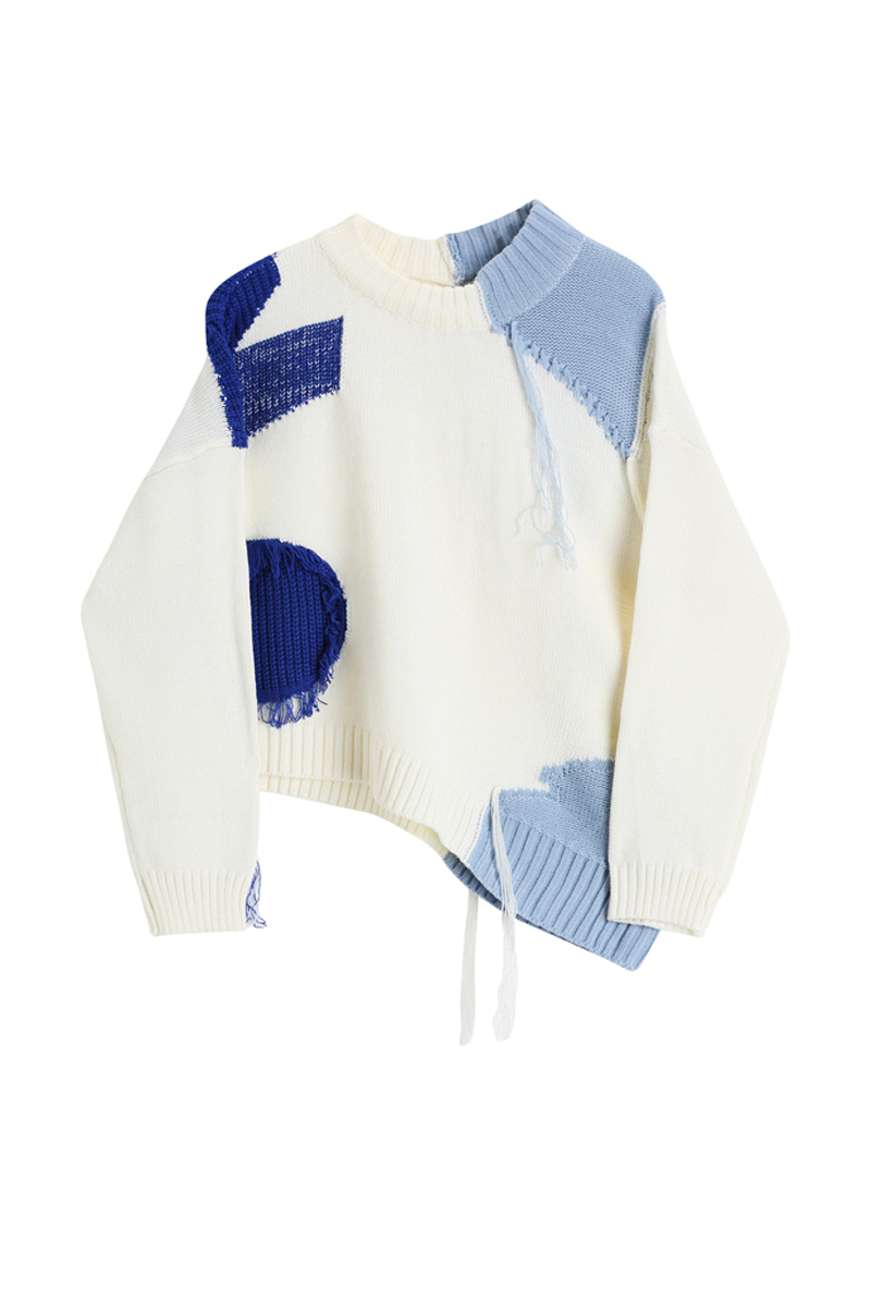 Женские свитера винтажная вышивка японская каваи женский свитер корейский o шея с длинными рукавами. Осенние вязание 220908