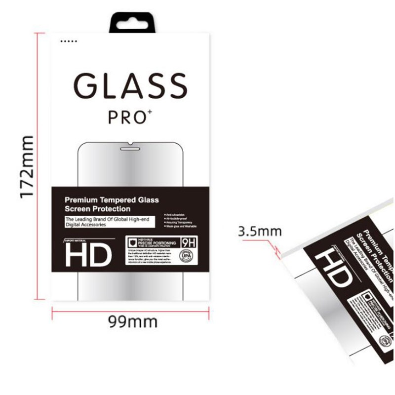 고급 빈 소매 패키지 종이 포장 상자 X 8 7 6S Plus Samsung S7 Edge S8 강화 유리 스크린 프로텍터 상자