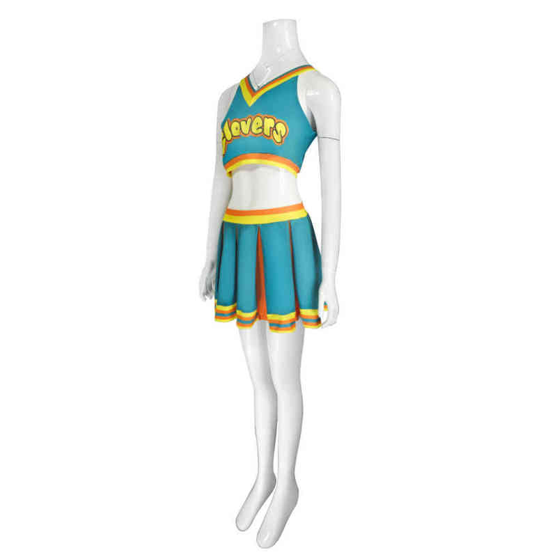 Tute da donna Bring It On cosplay Clovers Green Cheerleader Clovers uniforme Cosplay Come Women Halloween Carnival Outfit School Dress Suit T220909