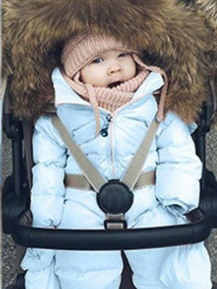 Set di abbigliamento bambini Giacca invernale collo di pelliccia con cappuccio Capispalla Pagliaccetto tuta con cerniera in vita Cappotto caldo e spesso