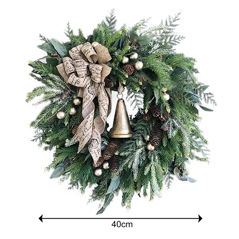 Decorações de Natal Wreaths Porta da frente Pinela Artificial Pine Garland Chas Tree Windows Hanging Decoration 220909
