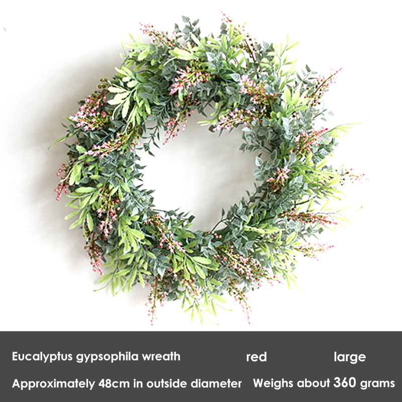 Kerstdecoraties Gypsophila Plant Garland kunstmatige eucalyptus krans deur muur ornament creatief valentijndecor front wraa 220909
