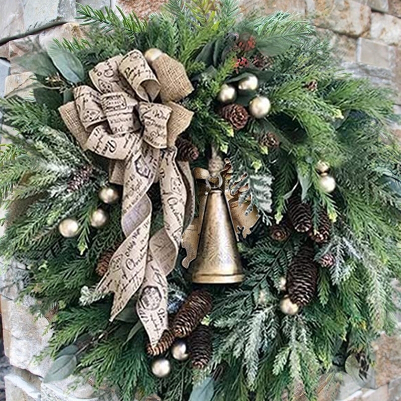 Decorações de Natal Wreaths Porta da frente Pinela Artificial Pine Garland Chas Tree Windows Hanging Decoration 220909