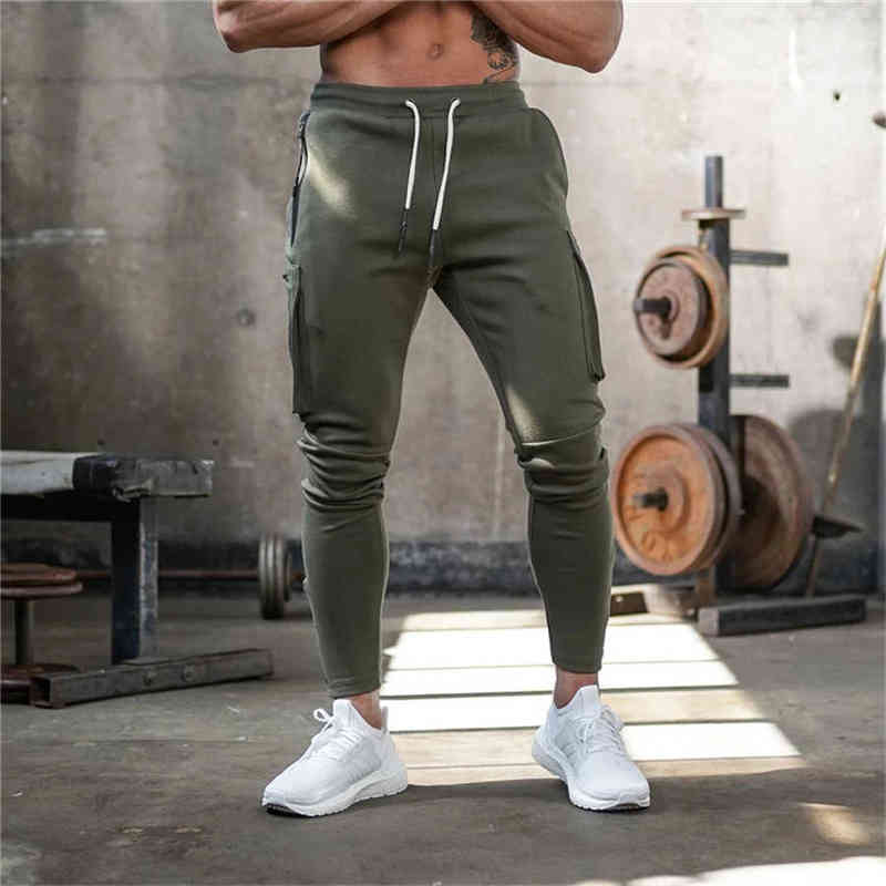 Erkek Pantolon Spor Salyaları Donanma Sweat Tapanlar Joggers Skinny Pantolon Erkekler Rahat Pantolon Erkek Fitness Egzersiz Pamuk Track Pantolon Sonbahar Kış Spor Giyim T220909