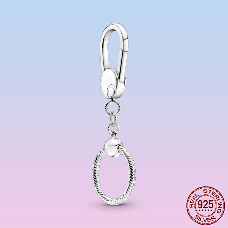 925 perles de charme en argent Dangle Moment porte-clés petit sac perle Fit Pandora bracelet à breloques bijoux à bricoler soi-même accessoires