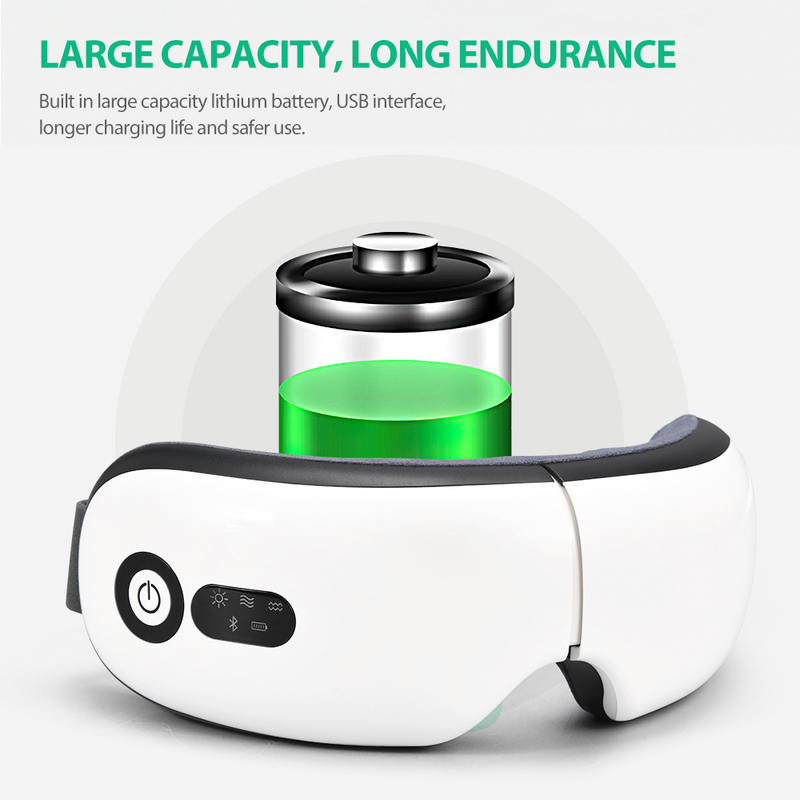 Eye Massager Smart Airbag Vibration Care Instrument Compress Support Bluetooth Fatigue Massage Glasses 220909