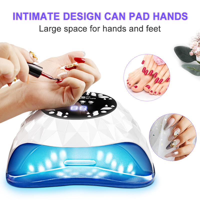 Sèche-ongles Lampe UV LED Sèche-linge pour tous les vernis gel à durcissement rapide avec 4 minuteurs Grand espace Lampe de manucure professionnelle Gellak 220909