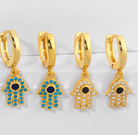 Kolczyki biżuterii sześcienne cyrkonia oko złoty kolor cz kryształowe klipsy do uszu bez przebitych kolczyków dla kobiet biżuteria ay34