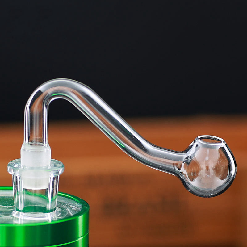 Pyrex Glass Oil Burner Pipe 10mm Manliga kvinnliga klara glasrör Adapter Banger Nail For Water Bong