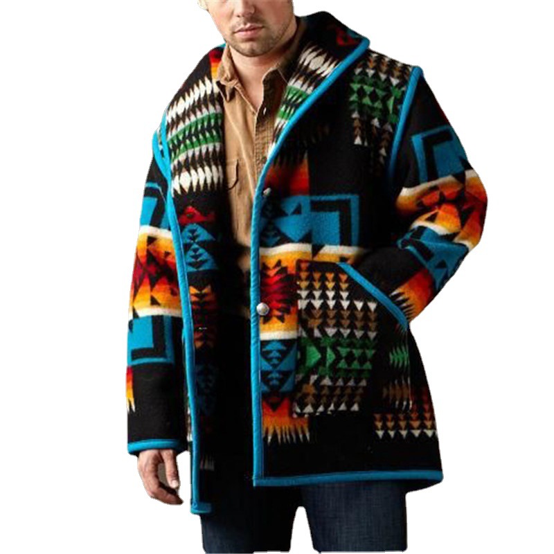 Abbigliamento da uomo Abbigliamento Giacca in pile stampata da uomo Cappotti Cappotto ampio autunno e inverno uomo