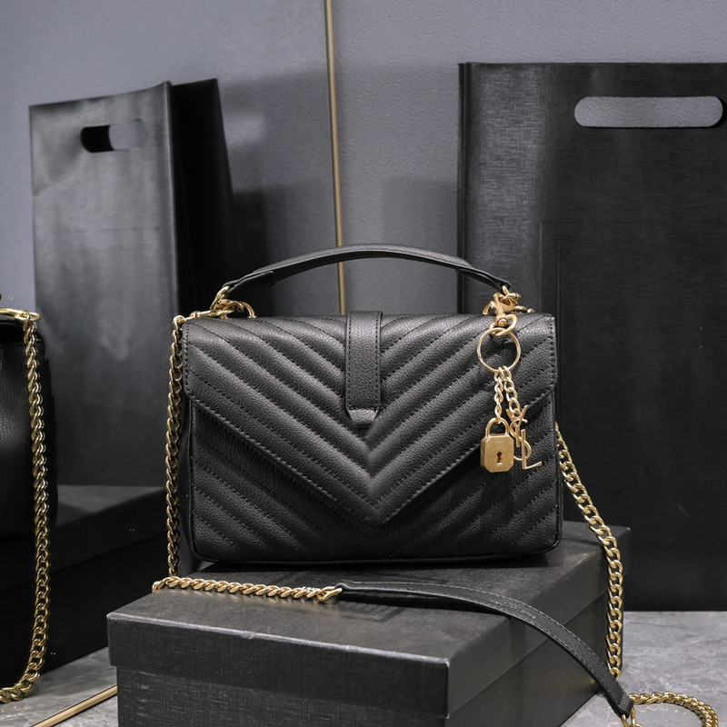 Torebki designerskie kobiety czarne torby komunikatorowe klap metalowy łańcuch torebki klapka torby na ramię