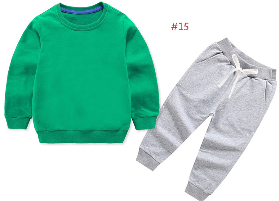 ensembles de vêtements pour bébés vêtements pour enfants enfants col rond deux pièces pantalons à manches longues imprimé classique haut de gamme 2-8 ans vêtements de sport de printemps et d'automne