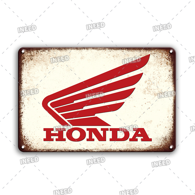 Motor Metal Painting Vintage Motorcycle Brand Logo Tin Sign Home Decor Retro Motorbike Store Shop Metal Poster Plate Plaque Garage Wall Decoration 30X20CM