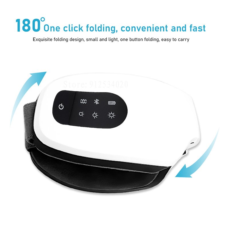 Eye Massager Smart Airbag Air Pressure Bag Mask Care Vibrator Compress Bluetooth Heating Fatigue Relief Foldable Massage 220909