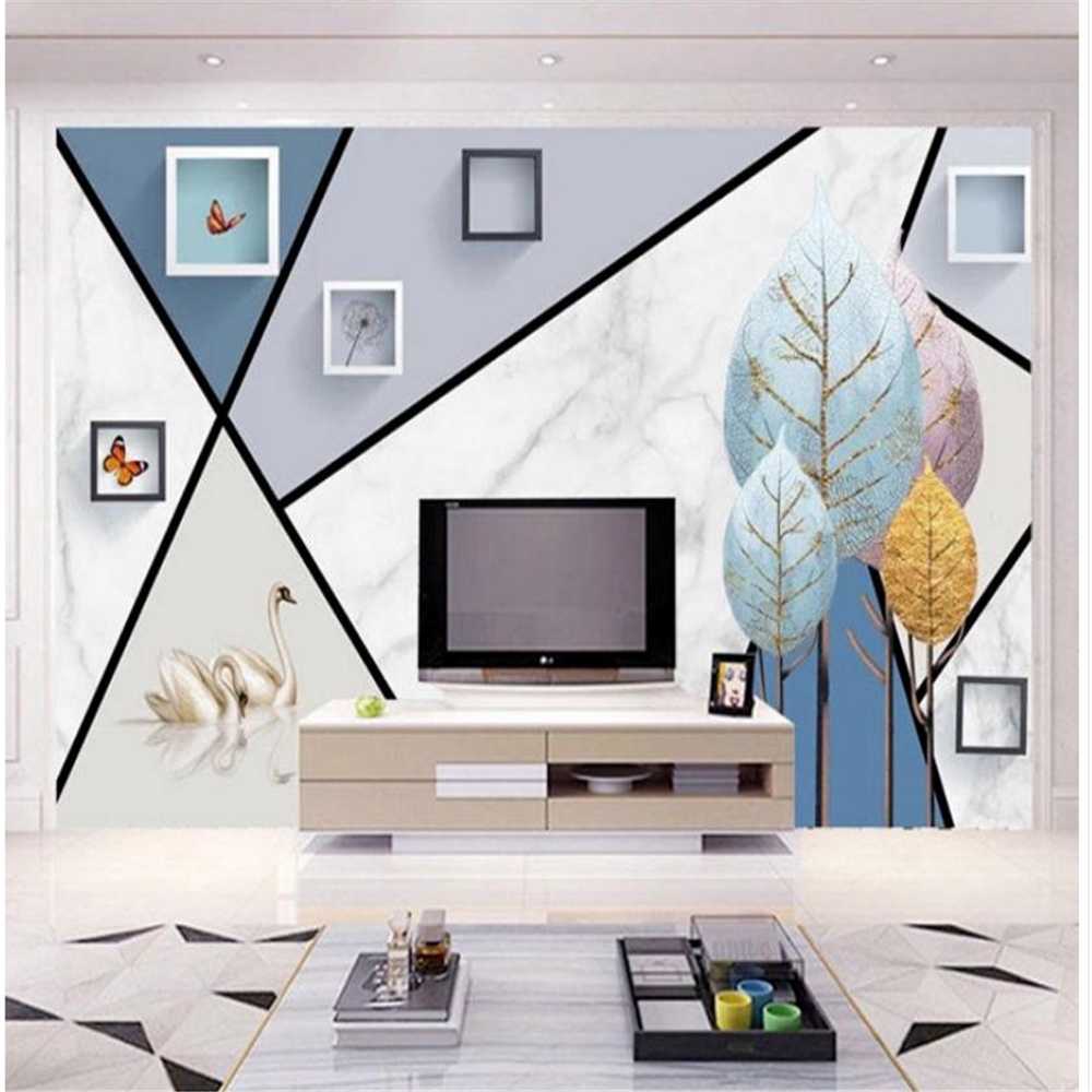 Обои на стенах геометрические обои мраморные гостиные обои простые современные роспись 3D фрески обои для гостиной
